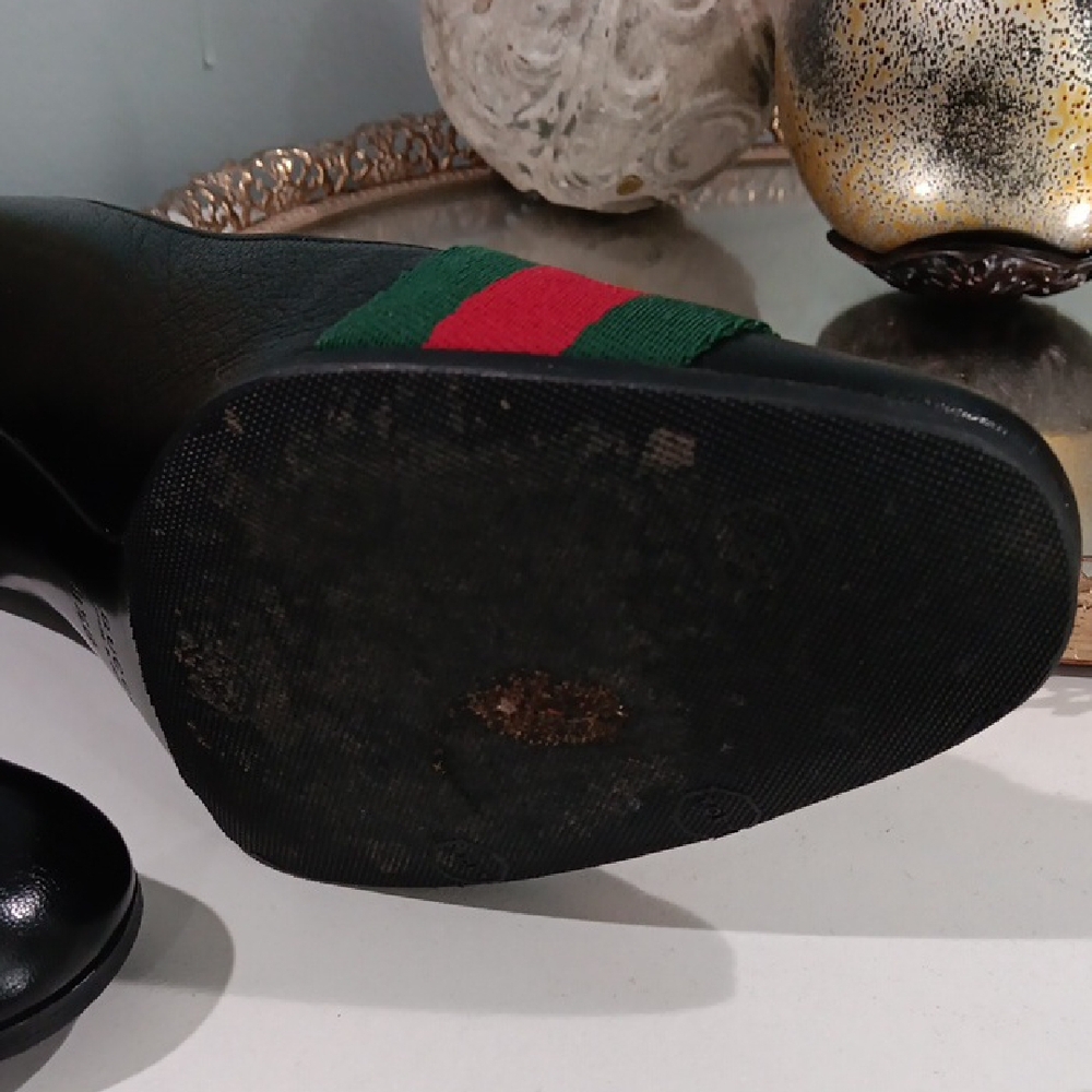 Gucci Black Heels with Red and Green Stripes - Picture 3 of 7